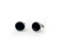Men's Black Semi Precious Stone Cufflinks - Savile Row Company