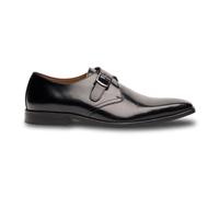 Men's Black Single Monk Strap Polished Formal Buckle Dress Shoes - Black 6