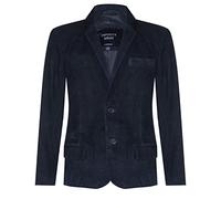 Men's Black Suede Blazer Jacket Soft Real Italian Leather Fitted Vintage Coat M