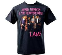 Mens Black T-Shirt Johnny Thunders & The Heartbreakers Punk Rock USA L.A.M.F.
