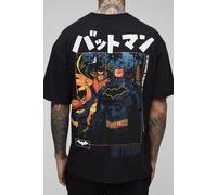Mens Black Tall Oversized Batman License Print T-Shirt, Black L