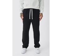 Mens Black Tall Oversized Drop Crotch Joggers, Black M