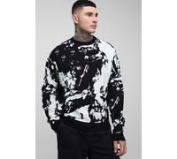 Mens Black Tall Renaissance Boxy Oversized Knitted Jumper, Black 2XL