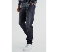 Mens Black Tall Straight Rigid Jeans, Black 34