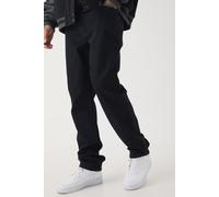 Mens Black Tall Straight Rigid Jeans, Black 40