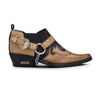 Men's Black/Tan Snakeskin Winklepicker Leather Western Shoes Infinity Leather Black 8