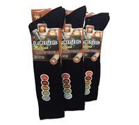 Mens Black Thick Merino Wool 3 Pairs LONG SOCKS Thermal Warm 2.4 TOG UK 6-11 EU 39-45