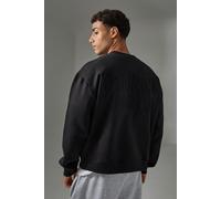 Mens Black Training Dept Boxy Embossed Sweatshirt, Black 2XL