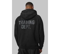 Mens Black Training Dept Boxy Hoodie, Black L