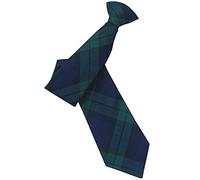 Men's Black Watch Tartan Check Clip On Neck Tie