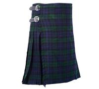 Men's Black Watch Tartan Kilt - Traditional Scottish Highland 8 Yard Kilt for Weddings and Events - 24" Long (UK, Waist, 34, Regular, Regular, Black Watch Tartan)
