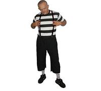 Mens Black & White Pugsley The Adams Family Halloween Fancy Dress Costume [UK Small/Medium, Pugsley Adams]