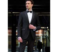 Men's Black Wool Blend Tailored Dinner Suit Jacket - Size: 44" x Regular - Savile Row Company
