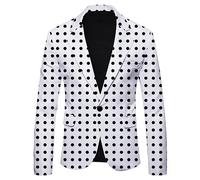 Men's Blazer Jacket, Smoking Jackets for Men UK, Sporty Modern Leisure British Blazer Regular Fit Business Jacket Floral Print Stylish Coats Chic Jackets