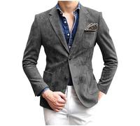 Men's Blazer Jacket Solid Color Lapel Button Deerskin Velvet Long Sleeve Casual with Pockets Blazer Casual Button Slim Fit Blazer Jacket Suit Classic Regular Fit Elegance Versatile Formal Wedding UK