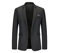 Men's Blazer Regular Fit Suit Jacket Men's Large Sizes Temperament Jacket One Button Leisure Suit Front Open Lapel Collar Business Office Blazer Regular Fit Blazer Jacket Classic Traditional Blazer