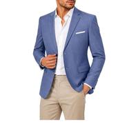 Men's Blazer Slim Fit Sport Coats Tuxedo Formal Wedding Jackets for Men, Jacket Denim Blue, 5XL