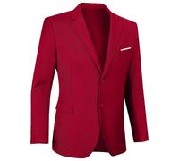 Mens Blazer Sports Coat Slim Fit 2 Button Solid Men's Casual Suit Blazer Jackets, Burgundy, L