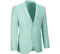 Mens Blazer Sports Coat Slim Fit 2 Button Solid Men's Casual Suit Blazer Jackets, Mint Green, M