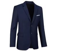 Mens Blazer Sports Coat Slim Fit 2 Button Solid Men's Casual Suit Blazer Jackets, Navy, 5XL