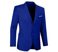 Mens Blazer Sports Coat Slim Fit 2 Button Solid Men's Casual Suit Blazer Jackets, Royal Blue, 5XL