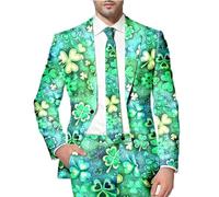 Men's Blazers Slim Fit, Men's St Patrick's Day Celebration Printed Suit Jacket for Festive Irish Themed Events and Parties