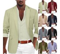 Mens Blazers Smart Casual Regular Fit Mens Wedding Jackets Loose Fit Suit Jackets Lightweight Tuxedo Jacket Dress Business Jacket Soft Thin Coats With Multi Pocket Comfortable Formal Coats