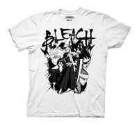 Mens Bleach Manga Anime T-Shirt - Bleach Ichigo Kurosaki Mens Fashion Shirt - Bleach Tee, White, XL