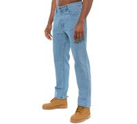 Mens Bleach Wash Classic Denim Jeans BCB2 | Blue Circle Designer Menswear - Bleach Wash / 38" / Regular (32")