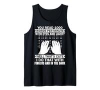 Mens Blindness Awareness Blind People brailler Reader Tank Top