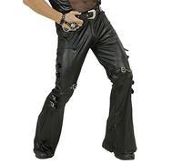 Mens Blk Leatherlook Pants Man Costume Large UK 42/44" for 80s Fancy Dress