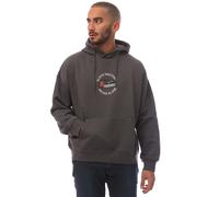 Men's Blood Brother Badged Basket Hoodie in Grey