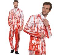 Mens Blood Drop Suit Halloween Fancy Dress Costume Prom King Outfit M-XL