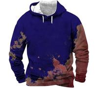Men's Bloody Hoodies - Sweatshirts Long Sleeve Printed Blood Claps with Drawstring Pocket Pullover Bloody Problem Solved Funny Bloody Horror Blood Versatile Hoodie, dark blue, S