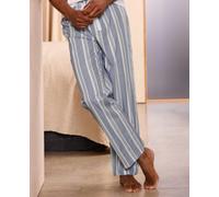 Men's Blue Green Cotton Striped Lounge Pants - Size: Large - Savile Row Company