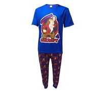 Mens Blue Grumpy Pyjamas Character Nightwear Short Sleeved Top & Bottoms, (Small, Grumpy)