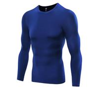 Men's Blue Long-Sleeved Compression Top - [XL] Tight Fit Body Shaper and Base Layer Gym Clothes for Men. Moisture-Wicking, Anti-Odour Fabric for Ultimate Performance and Comfort.