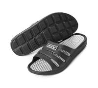 Men's Blue Massage Slippers Waterproof Inside or Out Poolside Swimming Non-slip Soles Safe Increase Blood Circulation Shower (Grey, UK Footwear Size System, Adult, Numeric, Medium, 8)