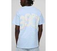Mens Blue Oversized 99 Problems Slogan T-Shirt, Blue XS