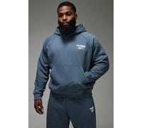 Mens Blue Training Dept Boxy Brushed Hoodie, Blue L