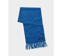 Men's Blue Virgin Wool Fringed Scarf - Savile Row Company