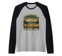 Mens Board Game Dad Chess Daddy Board Gamer Papa Fathers Day Raglan Baseball Tee