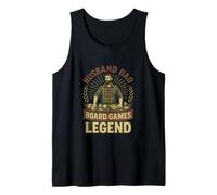 Mens Board Game Dad Chess Daddy Board Gamer Papa Fathers Day Tank Top