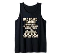 Mens Board Game Dad Chess Daddy Board Gamer Papa Fathers Day Tank Top
