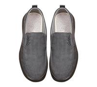 Men's Boat & Deck Shoes Soft Cushioned Footbed Barefoot Shoes Wide Toe Comfortable Walking Trainers Arch Fit Easy Close Slip On Trainers Lightweight Non-Slip Low-Top Trainer Daily Black