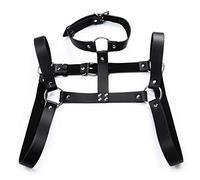 Men's Body Chest Harness Tough man Gladiator PU Leather Chest Harness Punk Gothic Fetish Bandage Costumes Men's Party Costumes Sexy Slave Clubwear