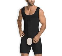 Men's Body Shaper Shorts 4XL-6XL, Bodysuit Slimming Shapewear Hip Lifter Pants All in One Tummy Control Abdominal Contraction Shaper,Black,L