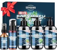 Mens Body Wash Gift Set,Cleanses,Hydrates,Nourishes & Soothes Skin,Mens Gifts Ideas,Stocking Stuffers Christmas Gifts for Men Dad Boyfriend Husband Birthday Fathers Day Valentines Day Gifts for Him