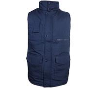 Mens Bodywarmer Padded Gilet Waistcoat with Front Pockets Winter Outerwear Jacket Big Sizes 3XL 4XL 5XL (4X-Large, Navy)