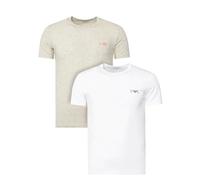 Men's Bold Monogram 2-Pack Crew Neck T-Shirt White M